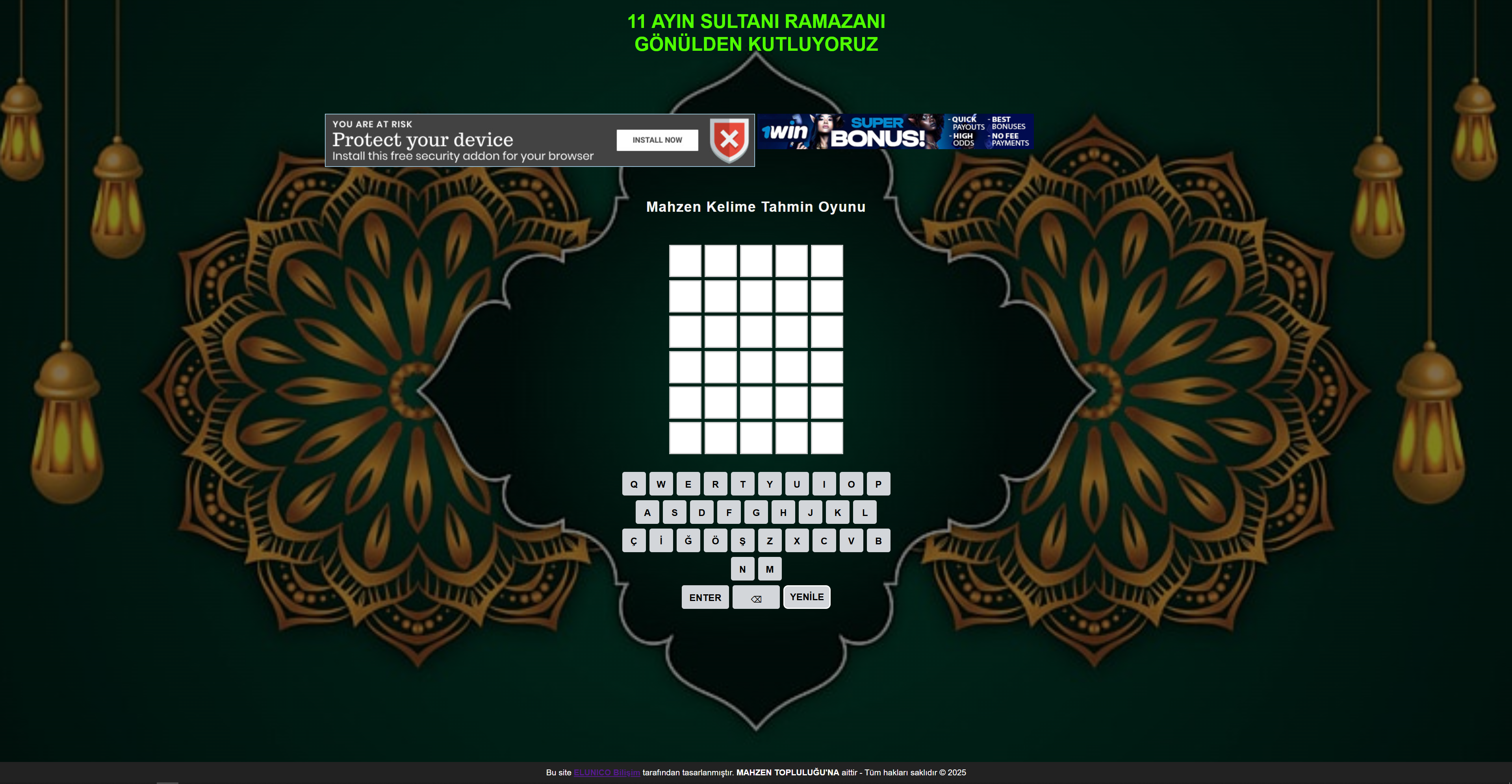 Mahzen Wordle ana ekran